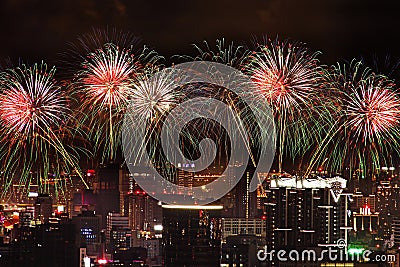 Dadaocheng fireworks show Stock Photo